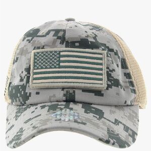 American USA Flag Mesh Tactical Cap Military Embroidered Hat w/Side Reverse Flag